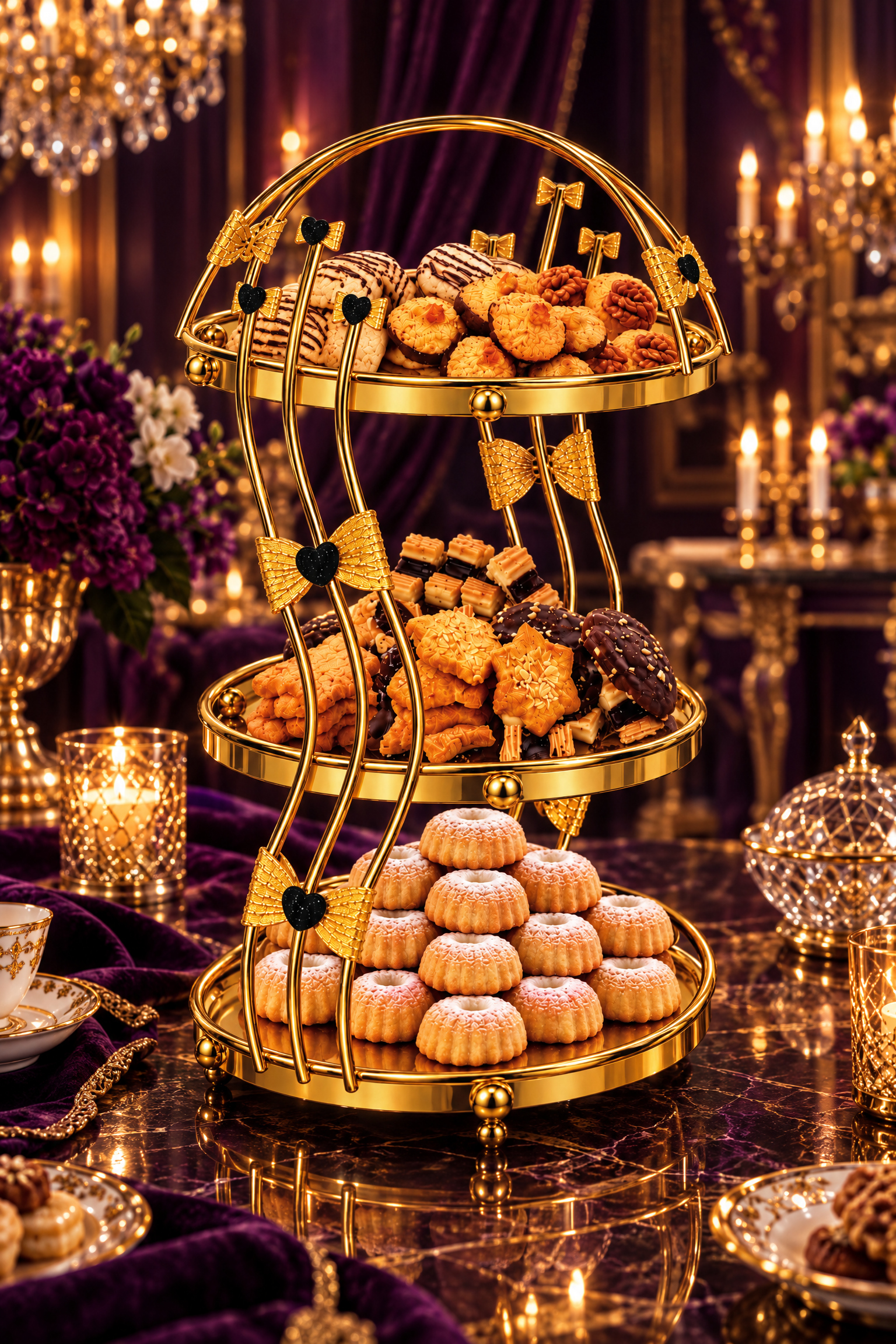 Elegant tableware and decorative serving pieces