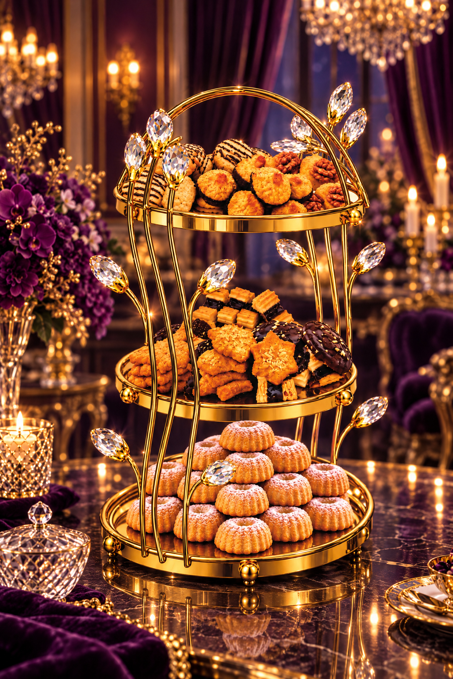 Beautifully arranged luxury home accents